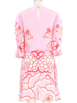 Valentino Silk Peacock Dress Dress arcadeshops.com