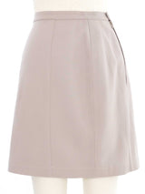 Thierry Mugler Grey Metal Embellished Tailored Skirt Suit
