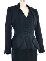 1995 John Galliano Dolores Collection Black Wool Suit Suit arcadeshops.com