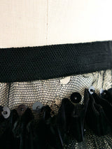 Embellished Black Tulle Ruffle Skirt Bottom arcadeshops.com
