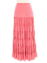Le Dix Balenciaga Pink Tiered Maxi Skirt Bottom arcadeshops.com