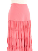 Le Dix Balenciaga Pink Tiered Maxi Skirt Bottom arcadeshops.com