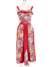 1950s Tiger and Dragon Print Dress Dress arcadeshops.com