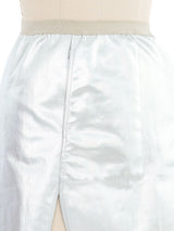 Rick Owens Strobe Silver Denim Mini Skirt Bottom arcadeshops.com