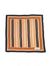 Yves Saint Laurent Brown Stripe Silk Scarf Accessory arcadeshops.com