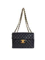 1990s Chanel Quilted Lambskin Jumbo Half Flap Bag Accessory arcadeshops.com