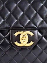 1990s Chanel Quilted Lambskin Jumbo Half Flap Bag Accessory arcadeshops.com