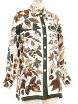 Hermes Tourbillon Autumn Leaf Silk Top Top arcadeshops.com