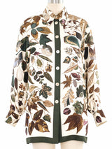 Hermes Tourbillon Autumn Leaf Silk Top Top arcadeshops.com