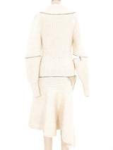 Alexander McQueen Zipper Accented Rib Knit Dress Dress arcadeshops.com