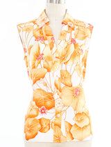 Hermes Les Capucines Sleeveless Top Top arcadeshops.com