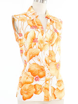 Hermes Les Capucines Sleeveless Top Top arcadeshops.com