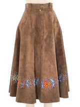 Nudies Rodeo Tailors Embroidered Suede Skirt Suit Bottom arcadeshops.com