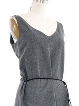 Miu Miu Grey Flannel Tank Dress Dress arcadeshops.com