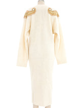 Embellished Ivory Maxi Cardigan Top arcadeshops.com