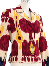 2001 Christian Dior Ikat Printed Jacket Jacket arcadeshops.com