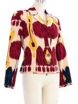2001 Christian Dior Ikat Printed Jacket Jacket arcadeshops.com