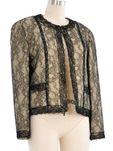 1980s Chanel Lace Overlay Jacket Jacket arcadeshops.com