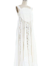 Loewe Paula's Ibiza White Cotton Lace Dress Dress arcadeshops.com