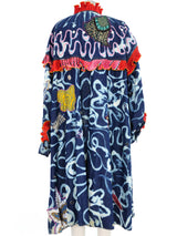 Zandra Rhodes Hand Painted Denim Snap Front Dress Dress arcadeshops.com