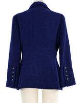 Chanel Blue Tweed Jacket Jacket arcadeshops.com