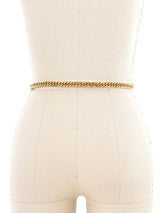 Gold-Tone Coin Accented Chain Belt Accessory arcadeshops.com