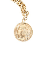 Gold-Tone Coin Accented Chain Belt Accessory arcadeshops.com