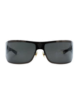 Gucci Gunmetal Shield Sunglasses Accessory arcadeshops.com