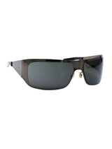 Gucci Gunmetal Shield Sunglasses Accessory arcadeshops.com