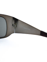 Gucci Gunmetal Shield Sunglasses Accessory arcadeshops.com