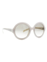 Prada White Round Frame Sunglasses Accessory arcadeshops.com