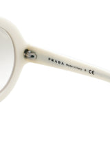 Prada White Round Frame Sunglasses Accessory arcadeshops.com