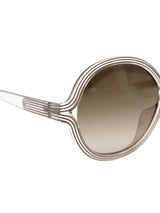 Chloe Striped Round Frame Sunglasses Accessory arcadeshops.com