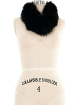 Small Black Fox Fur Collar Accessory arcadeshops.com