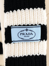Prada Paillette Accented Knit Scarf Accessory arcadeshops.com