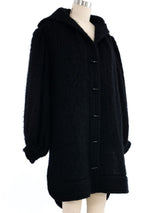 1970s Yves Saint Laurent Black Wool Cardigan Coat Jacket arcadeshops.com