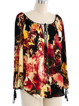 Jean Paul Gaultier Floral Blouse Top arcadeshops.com