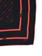 Gucci Red Horsebit Silk Scarf Accessory arcadeshops.com