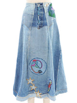Levis Reconstructed Denim Skirt Bottom arcadeshops.com