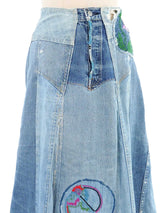 Levis Reconstructed Denim Skirt Bottom arcadeshops.com