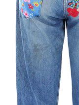 Levis Hand Embroidered Floral Selvedge Denim Bottom arcadeshops.com