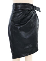 Alaia Leather Wrap Skirt Bottom arcadeshops.com