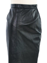 Alaia Leather Pencil Skirt Bottom arcadeshops.com