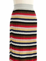 Sonia Rykiel Metallic Rainbow Knit Skirt Bottom arcadeshops.com