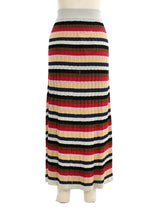 Sonia Rykiel Metallic Rainbow Knit Skirt Bottom arcadeshops.com