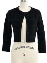 Alaia Black Compact Knit Cardigan Top arcadeshops.com