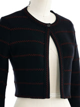 Alaia Black Compact Knit Cardigan Top arcadeshops.com