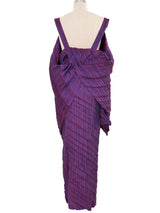 Issey Miyake Purple Iridescent Pleated Dress Dress arcadeshops.com