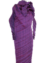 Issey Miyake Purple Iridescent Pleated Dress Dress arcadeshops.com