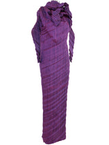 Issey Miyake Purple Iridescent Pleated Dress Dress arcadeshops.com